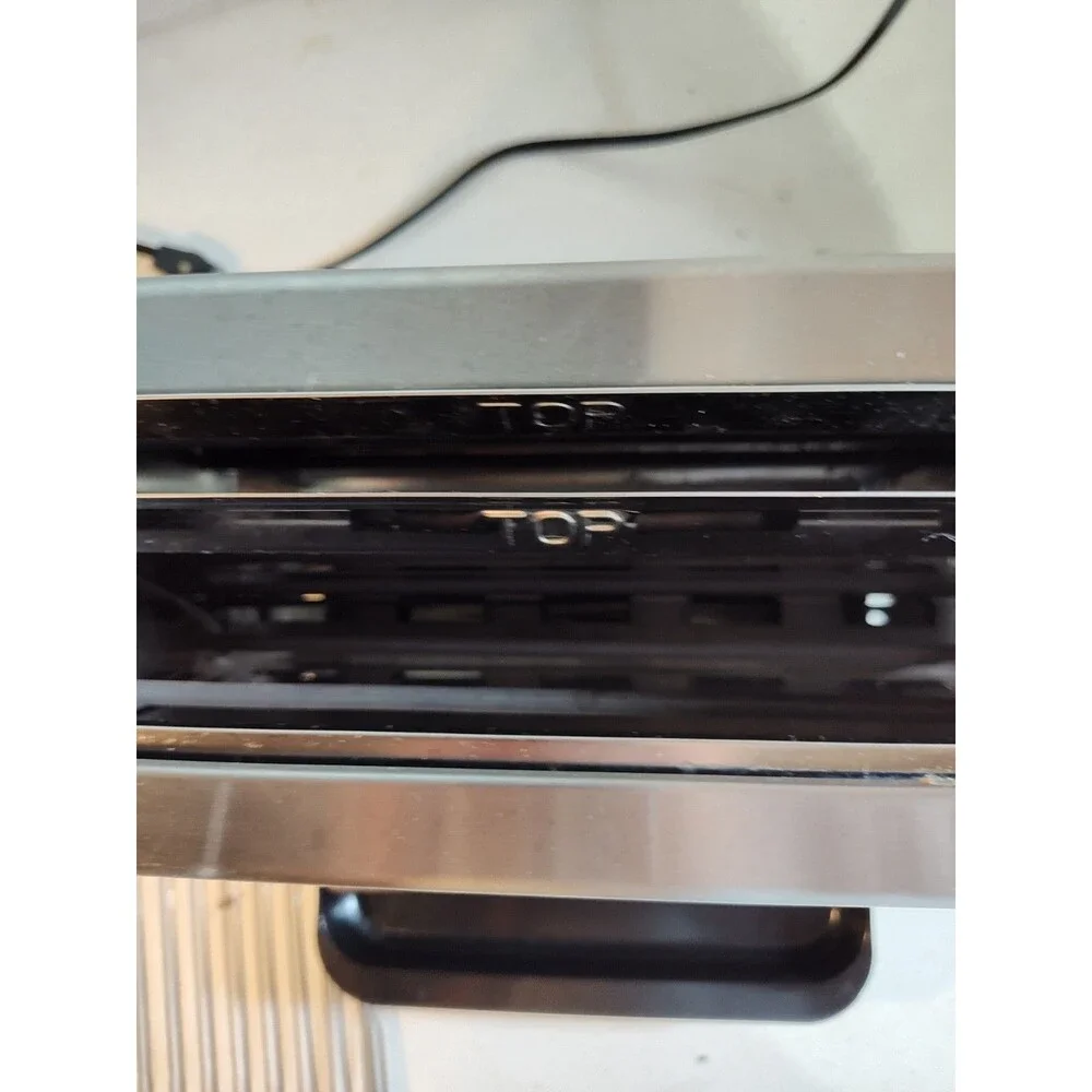 Ronco Ready Grill Indoor Cooking used RG1001BLDRM ss/black w/ basket B-2 (1102)